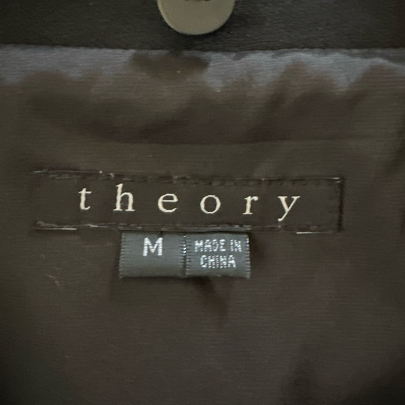 Theory Nyree Bomber Jacket Women's Medium Black Moto Style Medium Weight Cotton - Picture 11 of 14